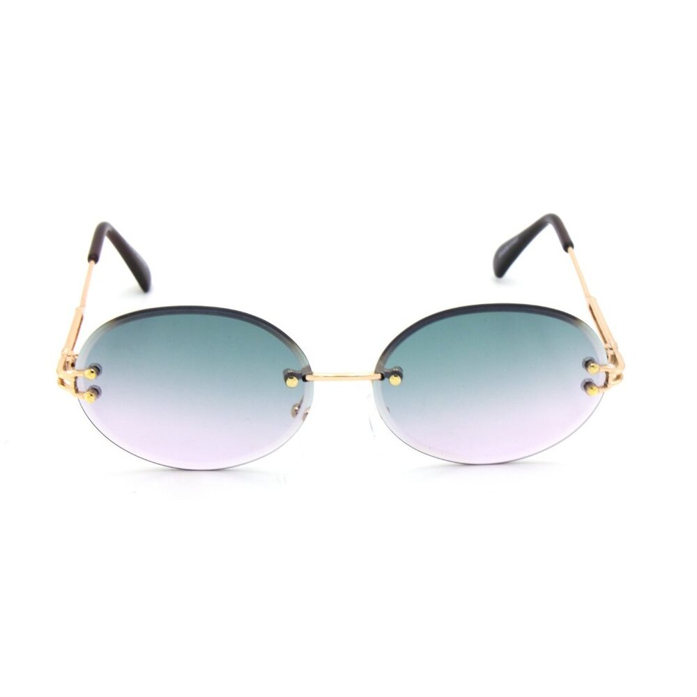 Women‎ Men Sunglasses Hip Hop Shades Metal Gold Frameless Vintage Retro Lentes